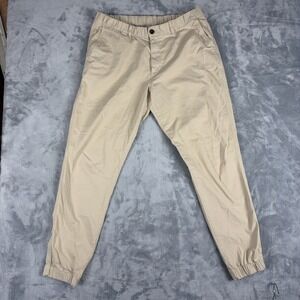 Bear Bottom Pants Men XL Tall Tan Khaki Hiking  Jogger Stretch Tapered Leg